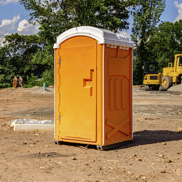 how often are the porta potties cleaned and serviced during a rental period in White Hills